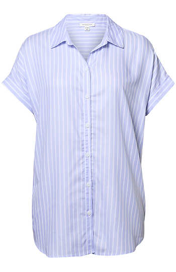 Beach Lunch Lounge Striped Short Sleeve Slide 1