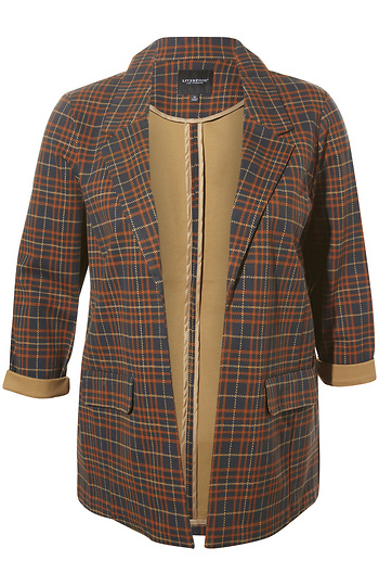 Liverpool Plaid Boyfriend Blazer Slide 1