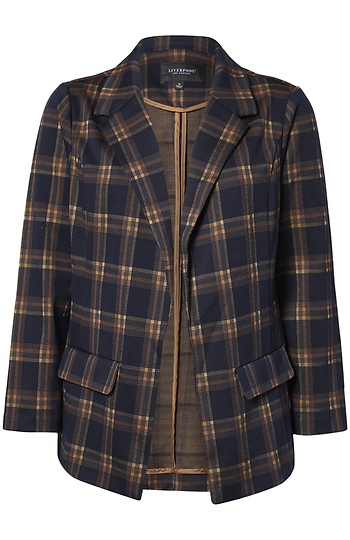 Liverpool Plaid Blazer Slide 1