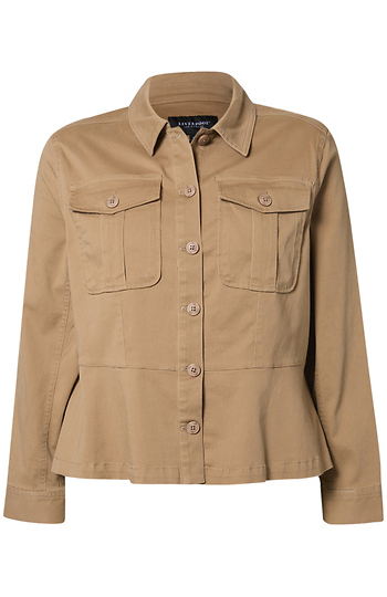 Liverpool Peplum Hem Trucker Jacket Slide 1