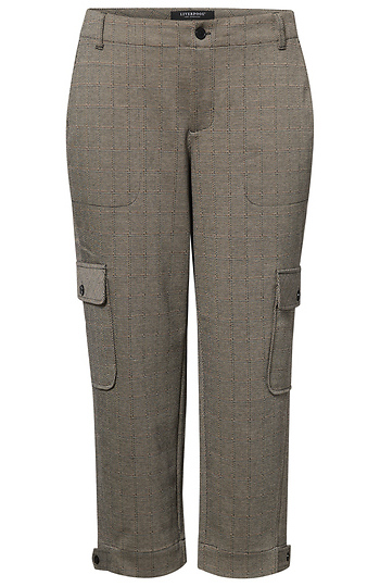 Liverpool Plaid Utility Cargo Pant Slide 1