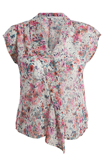 Liverpool Sleeveless Blouse with Front Drape Slide 1