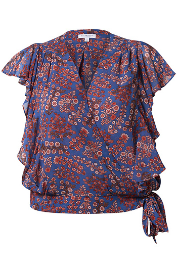 Liverpool Short Sleeve Print Top Slide 1