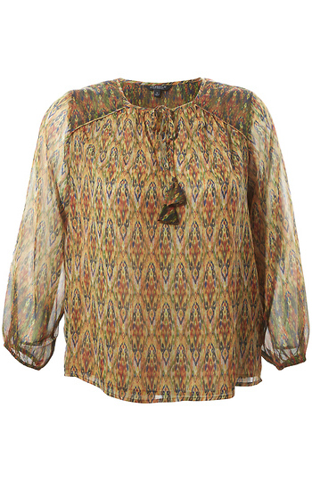 Liverpool Split Neck Blouse Slide 1