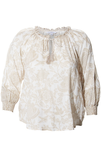 Liverpool Floral Raglan Top Slide 1