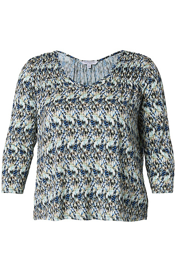 Liverpool Long Sleeve Shirred Detail Knit Top Slide 1