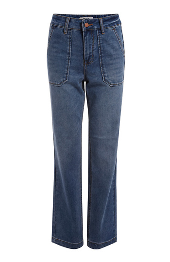 High Rise Straight Leg Utility Jean Slide 1