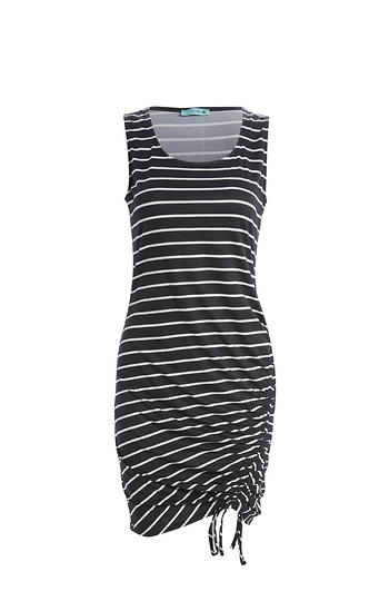 Ruched Striped Dress Slide 1