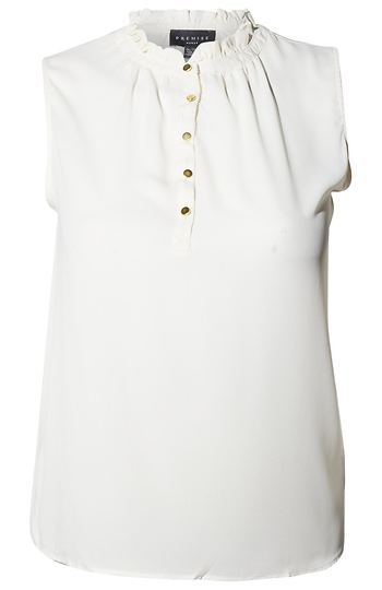 Sleeveless Ruffle Blouse Slide 1