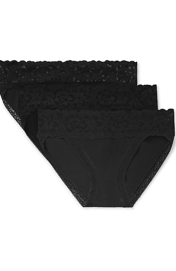 Joanie Cotton Pack Bikini Black Slide 1