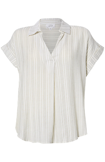 Striped Collared Shirt Slide 1