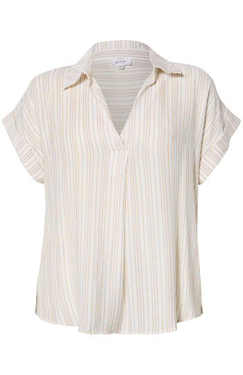 Striped Collared Shirt Slide 1