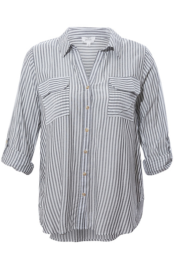 Striped Button Up Top Slide 1