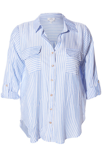 Striped Button Up Top Slide 1