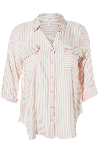 Striped Button Up Top Slide 1