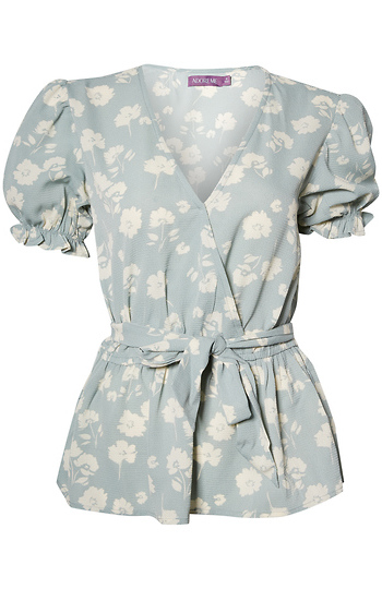 Surplice Peplum Top Slide 1