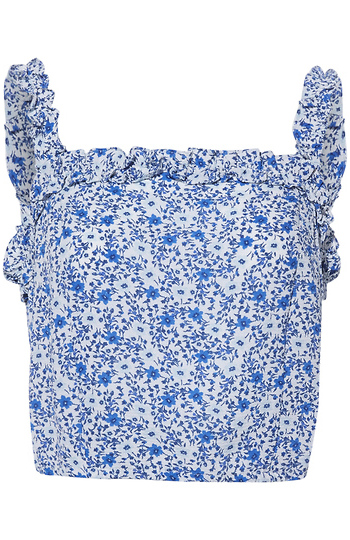 Ruffle Strap Floral Cami Slide 1