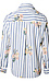 Velvet Heart Striped Floral Print Button Down Thumb 2