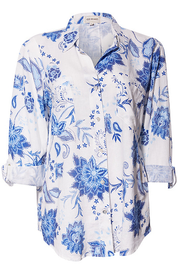 Printed Button Front Shirt Slide 1