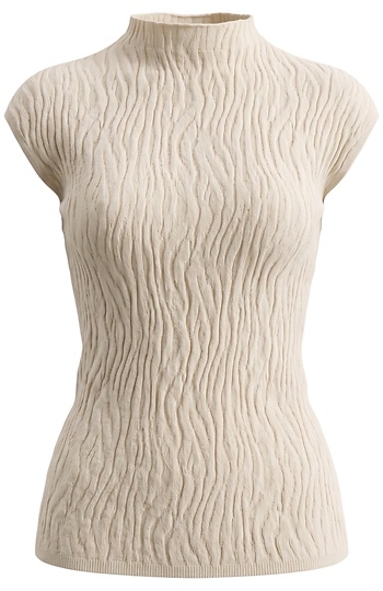 Petite Mock Neck Short Sleeve Top Slide 1