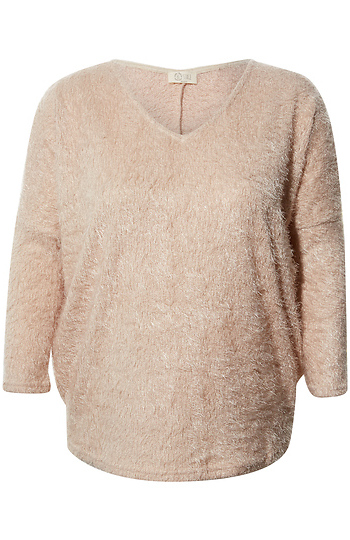 Feather Dolman Sleeve Top Slide 1