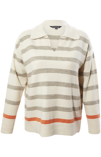 Stripe Long Sleeve Sweater Top Slide 1