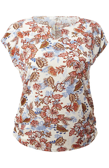 Floral Print Short Sleeve Top Slide 1