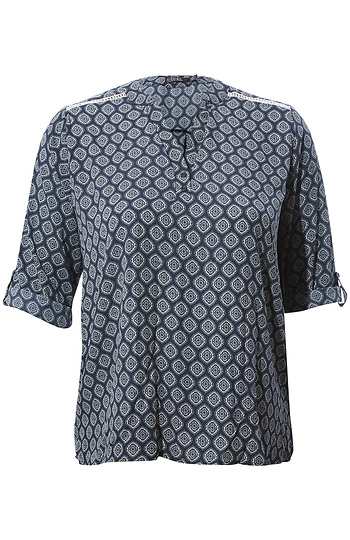 3/4 Sleeve Printed Top Slide 1