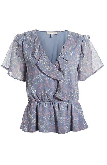 Floral Peplum Top Slide 1