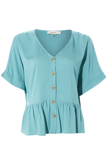 Gauze Button Down Top Slide 1