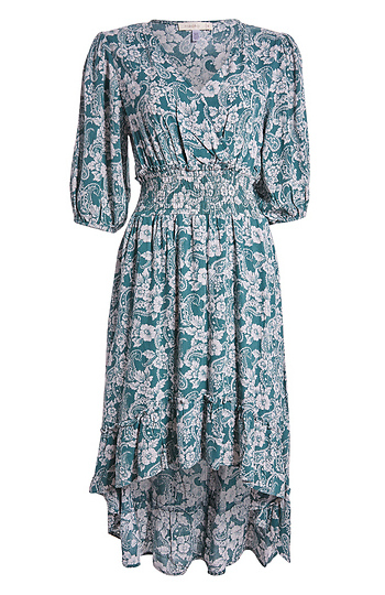 Floral Smocked Waist Dress Slide 1