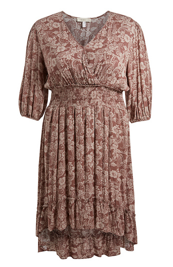 Floral Smocked Waist Dress Slide 1