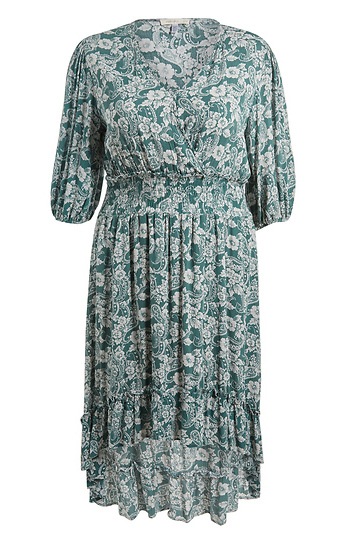 Floral Smocked Waist Dress Slide 1