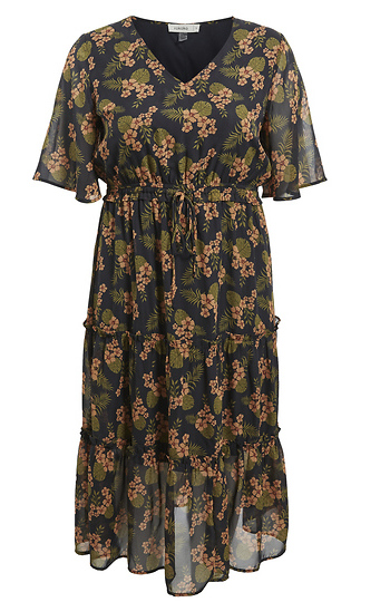 Printed Midi Dress Slide 1