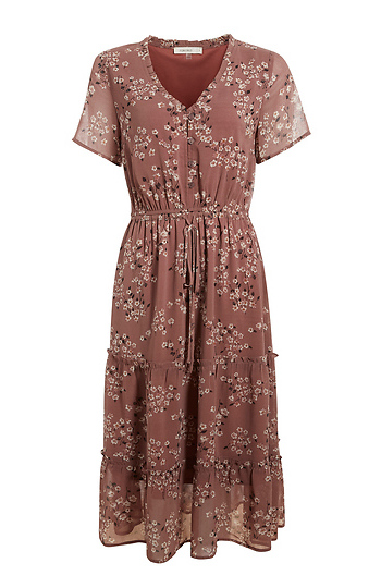 Printed Chiffon Midi Dress Slide 1
