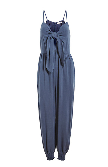 Front Knot Tie Detail Jumpsuit Slide 1
