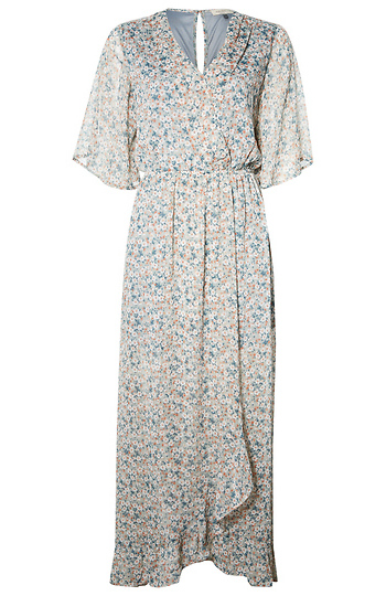 Floral Print Wrap Maxi Dress Slide 1