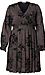 Long Sleeve Printed V Neck Dress Thumb 1