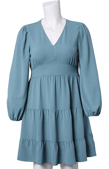 Long Sleeve V-Neck Dress Slide 1