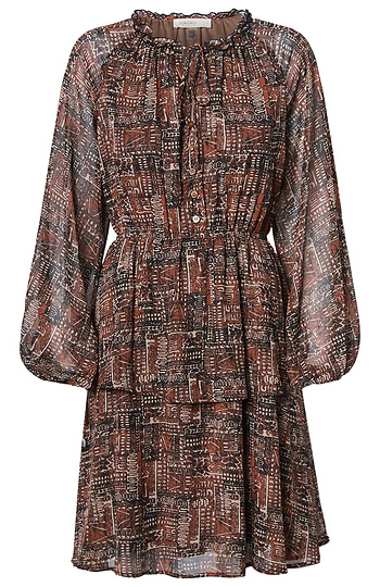 Printed Mini Chiffon Dress Slide 1