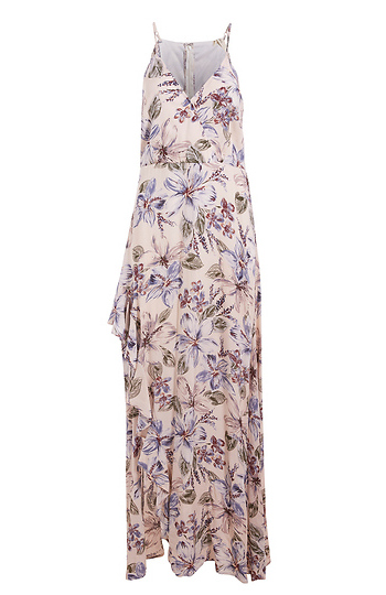 Floral Surplice Sleeveless Dress Slide 1