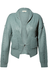 Cardigan with Single Toggle Button Slide 1