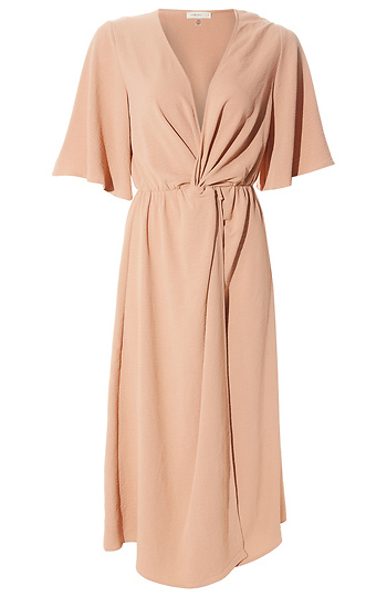 Twist Front Midi Dress Slide 1