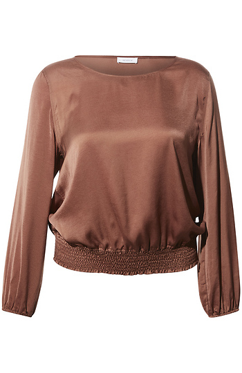 Smocked Waist Blouse Slide 1