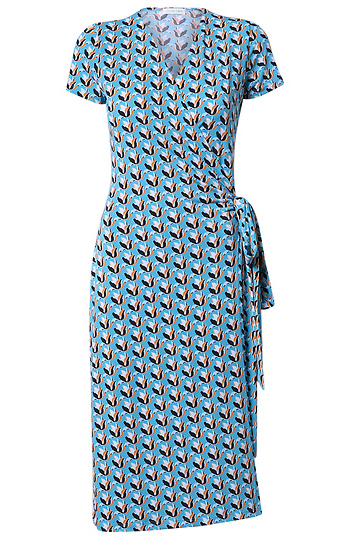 Printed Wrap Dress Slide 1