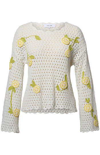 Open Knit Long Sleeve Slide 1