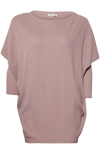 Dolman Sleeve Ribbed Top Slide 1