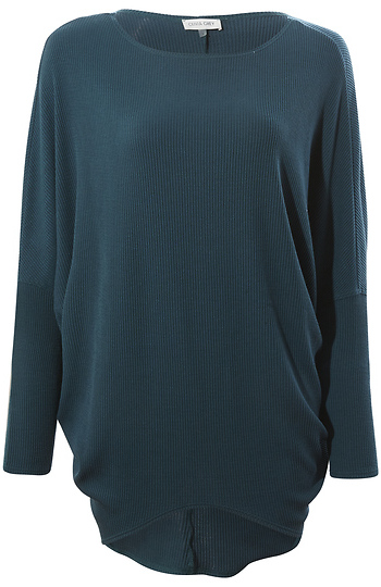Dolman Sleeve Ribbed Top Slide 1