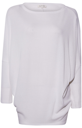 Dolman Sleeve Ribbed Top Slide 1