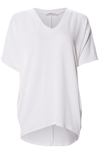 V-Neck Rib Knit Top Slide 1